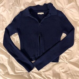 Aeropostale Dark Blue Ribbed Sweater